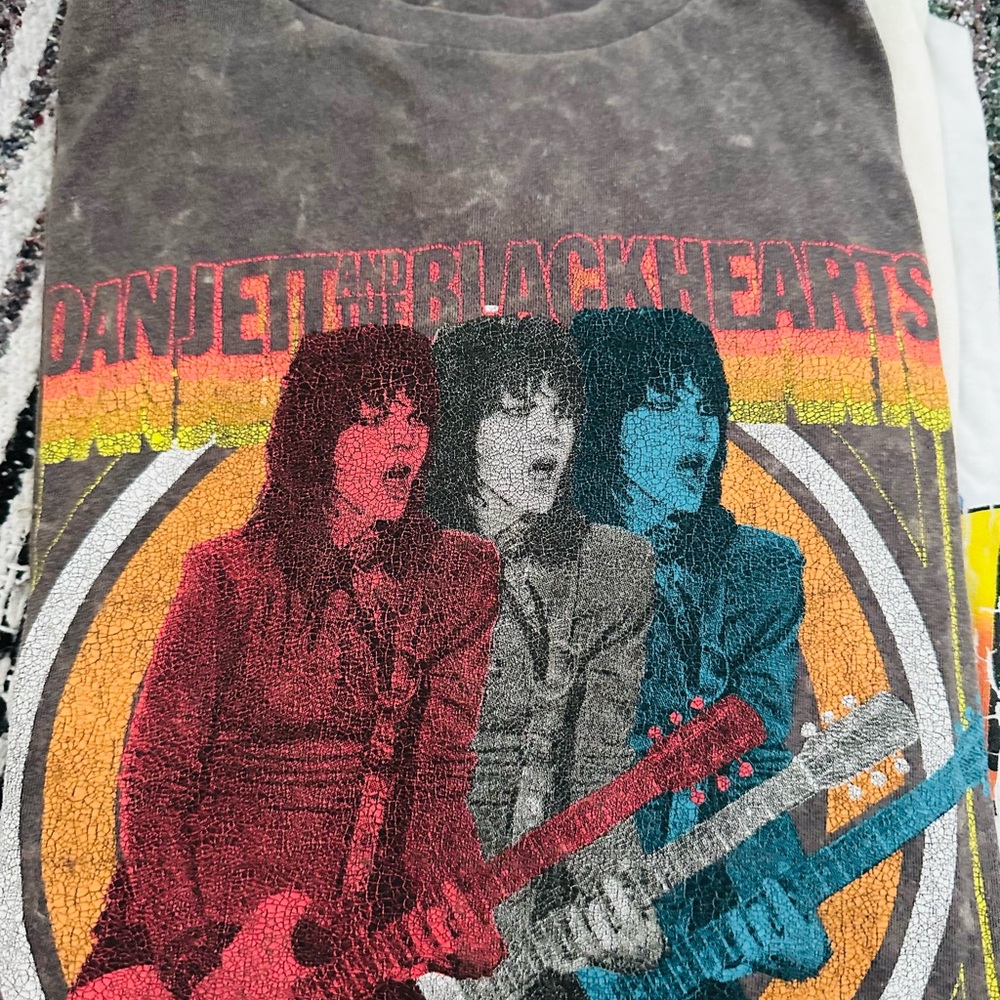 Vintage Graphic Band T-Shirt with Colorful Design